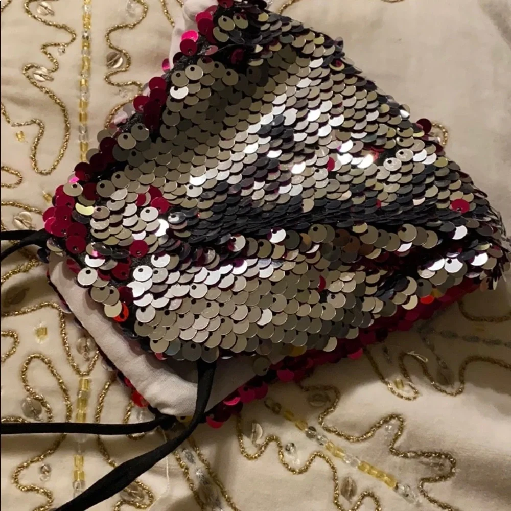 2 Tone Flip‎ Flop Sequin Face Mask
